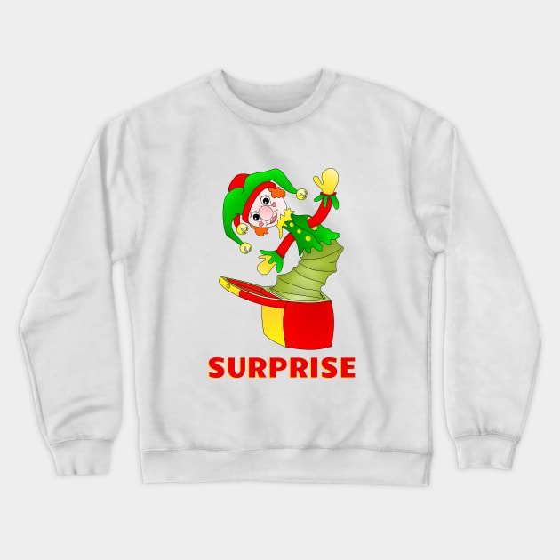 SURPRISE Jack in the Box Crewneck Sweatshirt by mailboxdisco